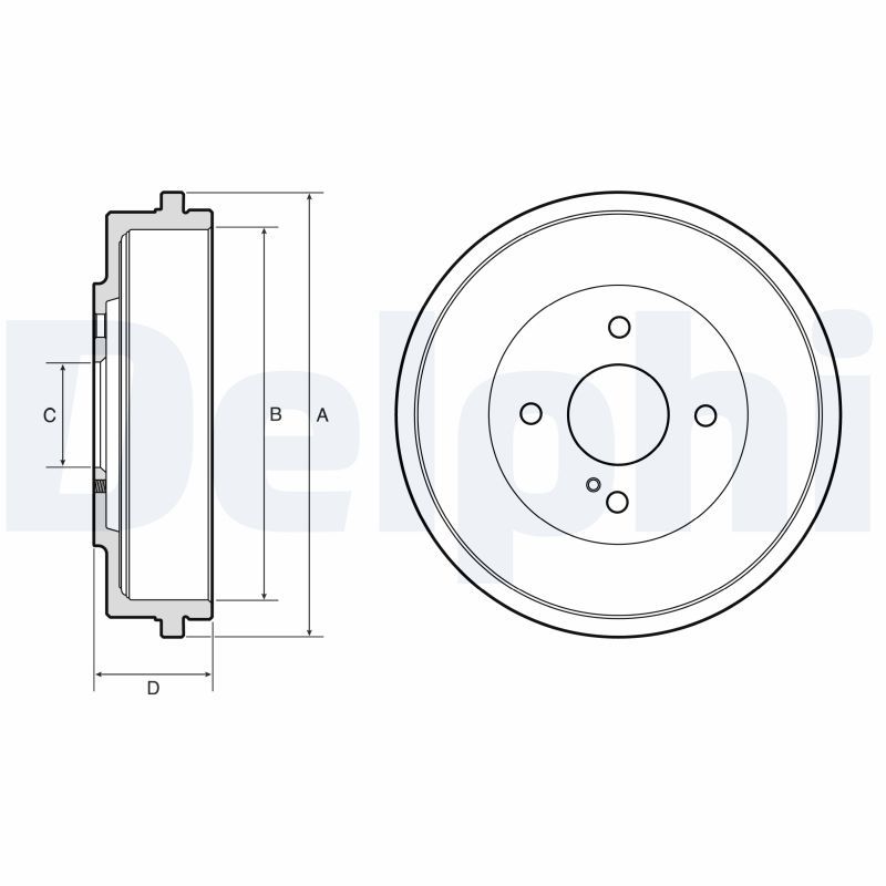 DELPHI BF666 Brake Drum