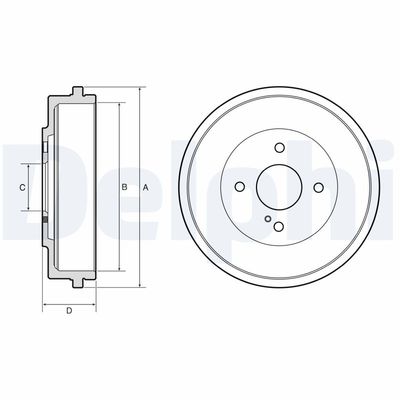 Brake Drum DELPHI BF666