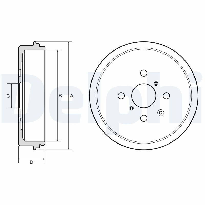 DELPHI BF671 Brake Drum