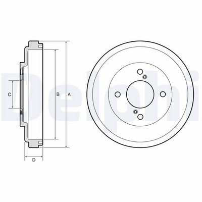 Brake Drum DELPHI BF673