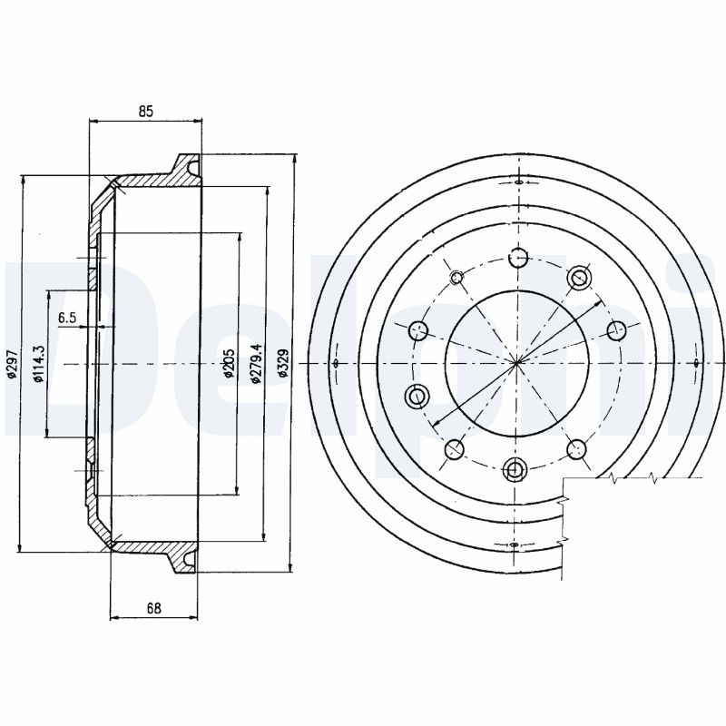 DELPHI BF82 Brake Drum