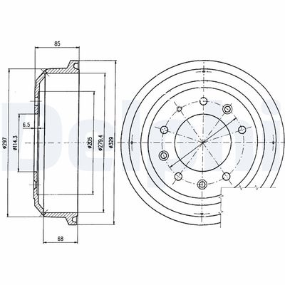 Brake Drum DELPHI BF82