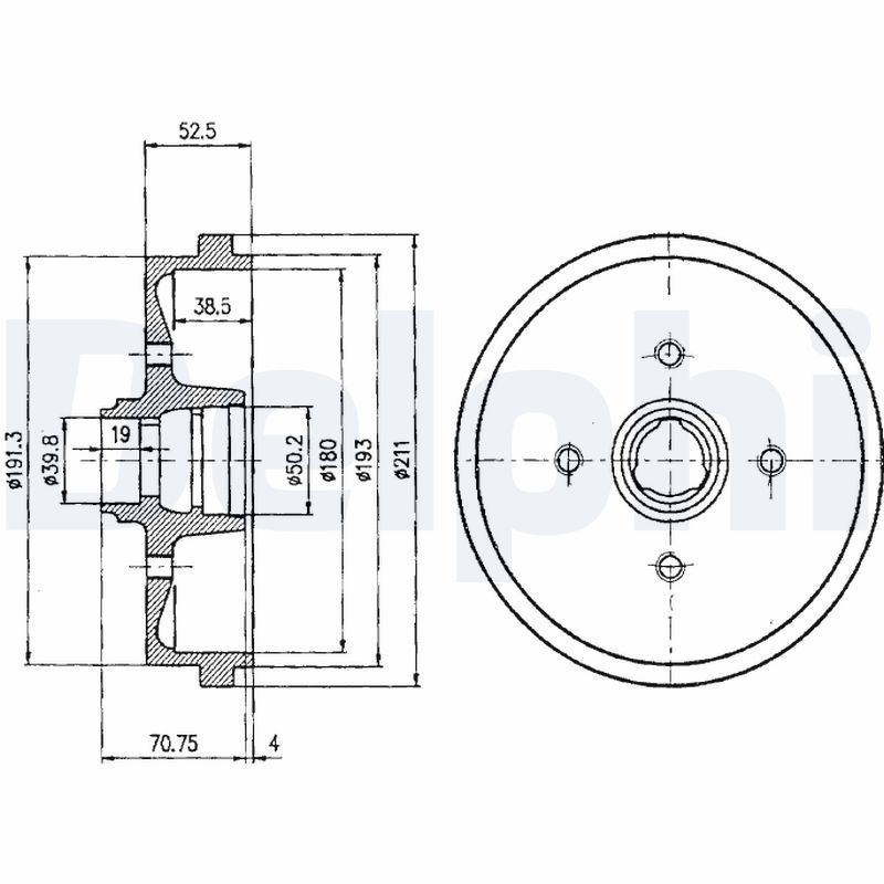 DELPHI BF96 Brake Drum