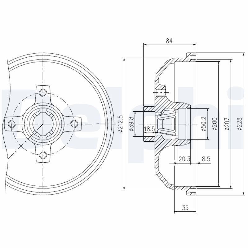 DELPHI BFR111 Brake Drum