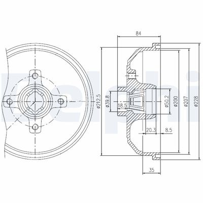 Brake Drum DELPHI BFR111