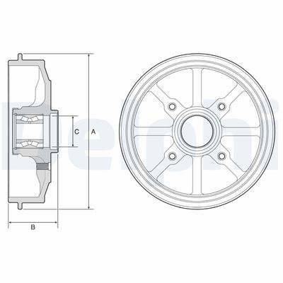 Brake Drum DELPHI BFR484