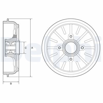 Brake Drum DELPHI BFR576