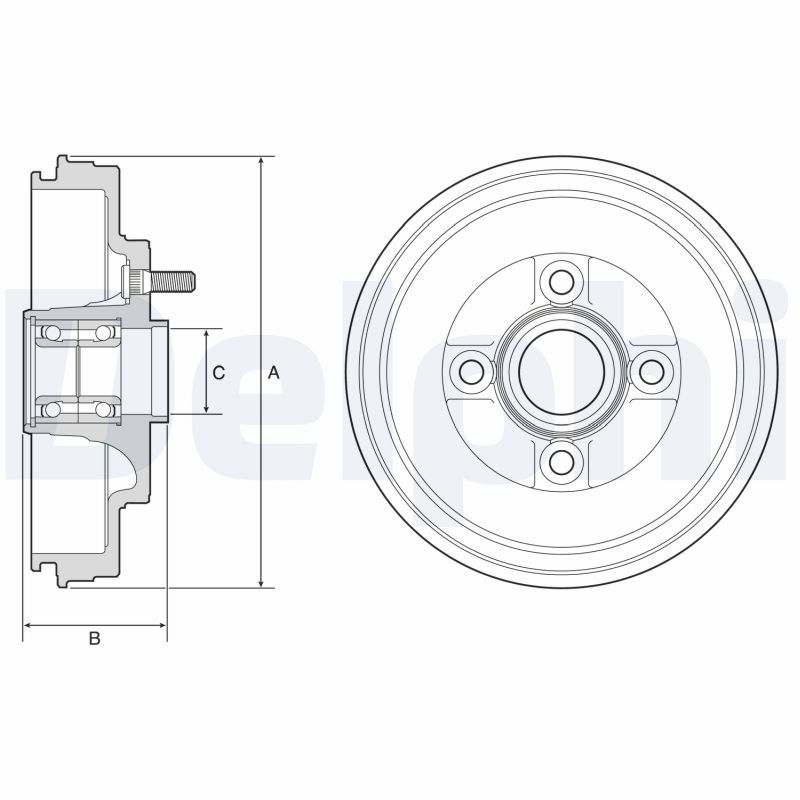 DELPHI BFR589 Brake Drum