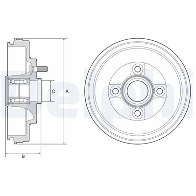 Brake Drum DELPHI BFR589