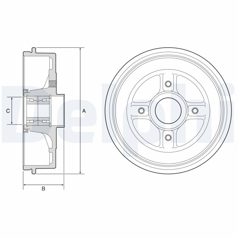 DELPHI BFR595 Brake Drum