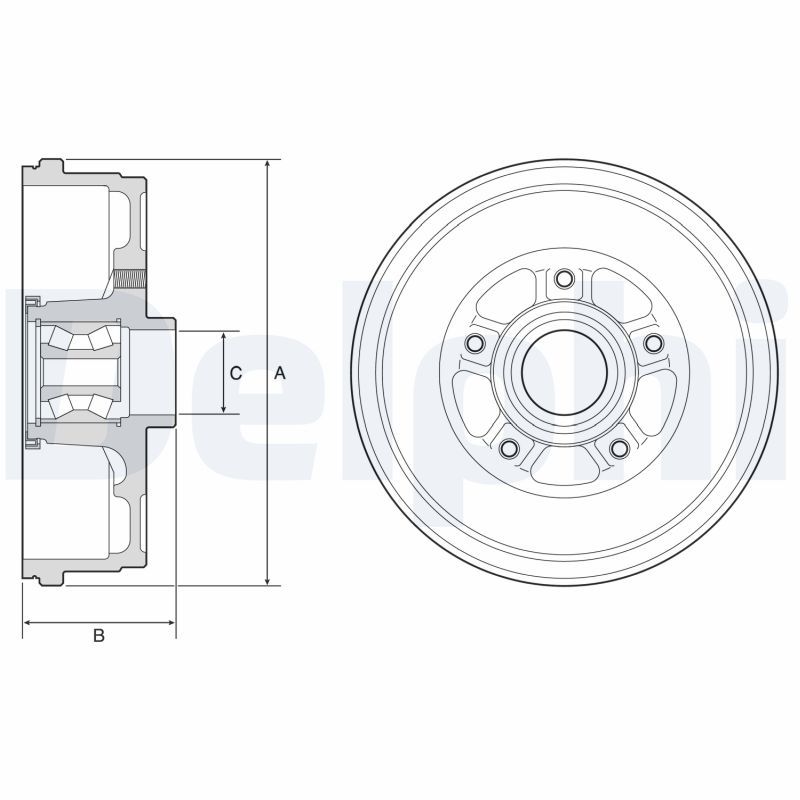 DELPHI BFR611 Brake Drum