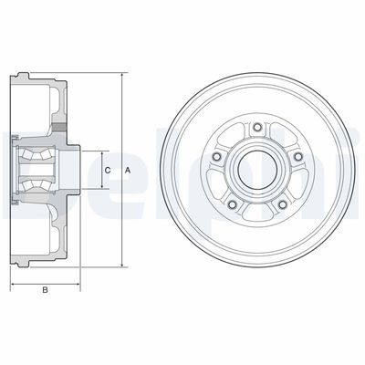 Brake Drum DELPHI BFR611
