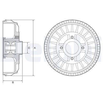 Brake Drum DELPHI BFR621