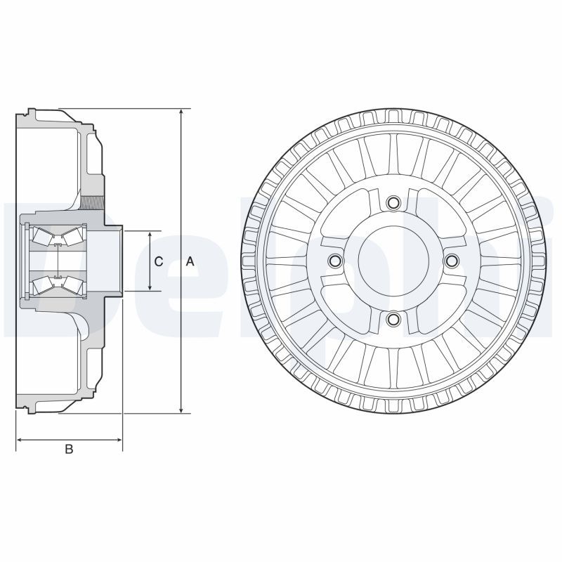 DELPHI BFR622 Brake Drum