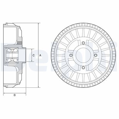 Brake Drum DELPHI BFR622