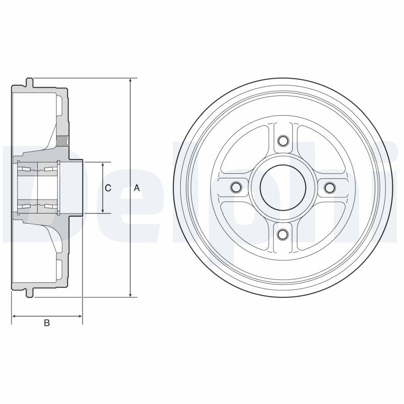 DELPHI BFR624 Brake Drum