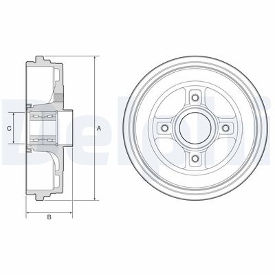 Brake Drum DELPHI BFR626