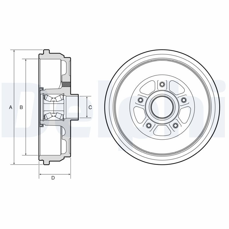 DELPHI BFR656 Brake Drum