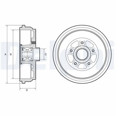 Brake Drum DELPHI BFR656