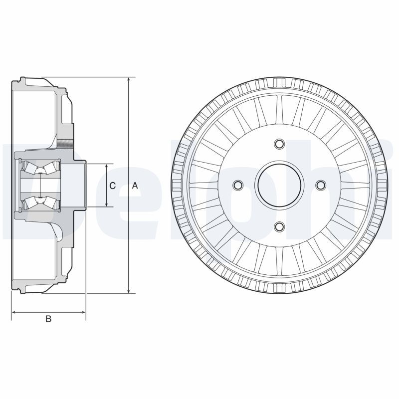 DELPHI BFR768 Brake Drum