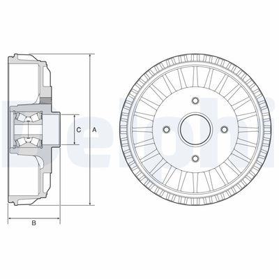 Brake Drum DELPHI BFR768