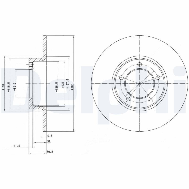 DELPHI BG2021 Brake Disc