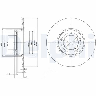 Brake Disc DELPHI BG2021