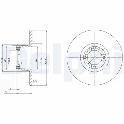 Brake Disc DELPHI BG2081