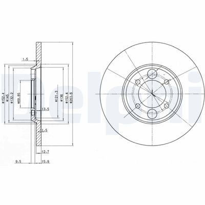 Brake Disc DELPHI BG2084