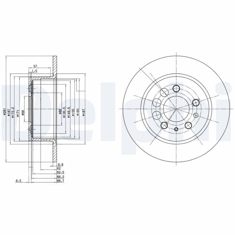 DELPHI BG2103C Brake Disc