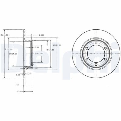 Brake Disc DELPHI BG2107