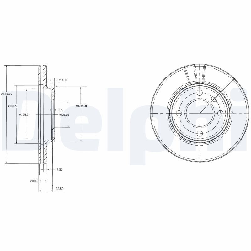 DELPHI BG2109 Brake Disc
