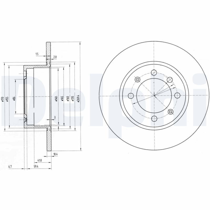 DELPHI BG2112 Brake Disc