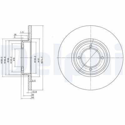 Brake Disc DELPHI BG2114