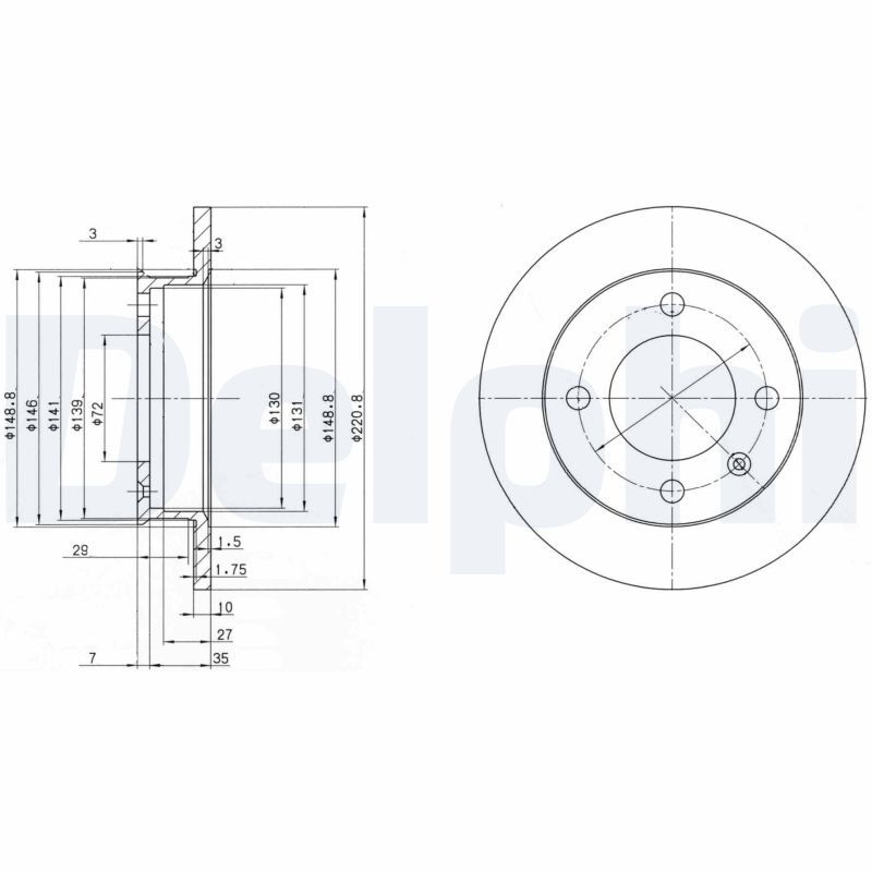 DELPHI BG2118 Brake Disc