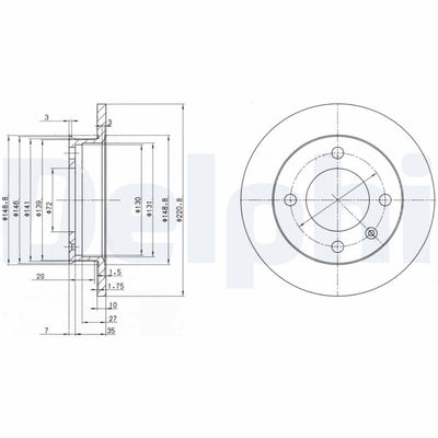 Brake Disc DELPHI BG2118