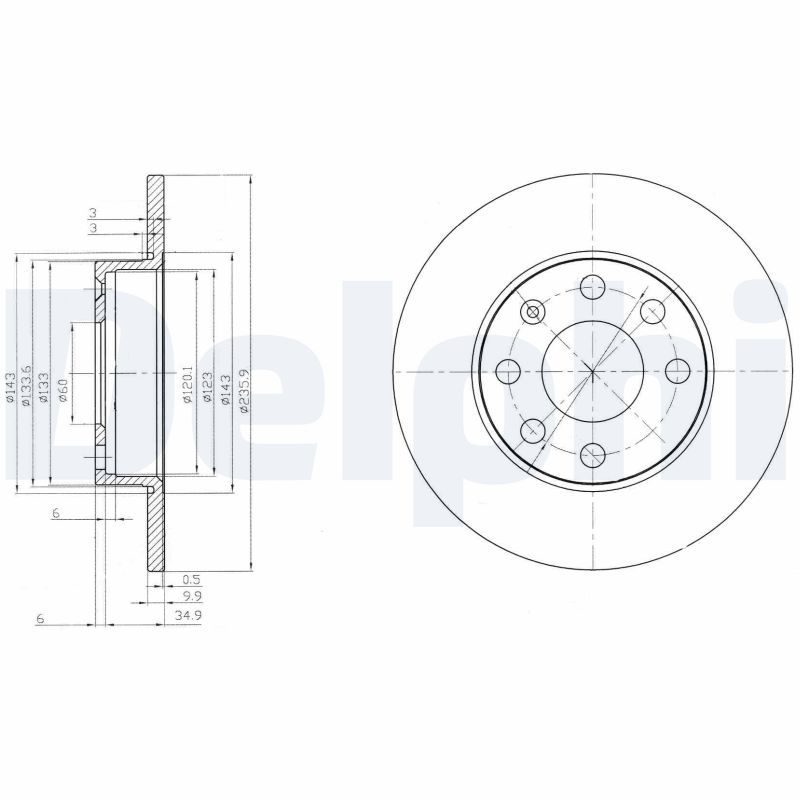 DELPHI BG2149 Brake Disc