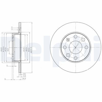 Brake Disc DELPHI BG2149