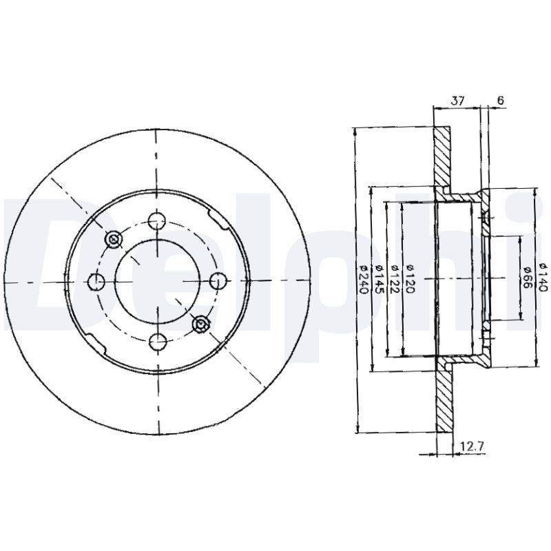 DELPHI BG2150 Brake Disc