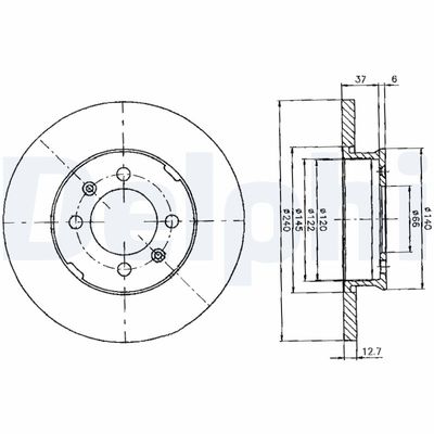 Brake Disc DELPHI BG2150
