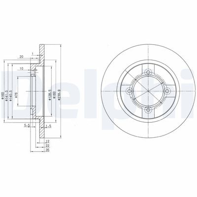 Brake Disc DELPHI BG2153
