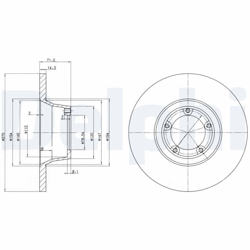 DELPHI BG2157 Brake Disc