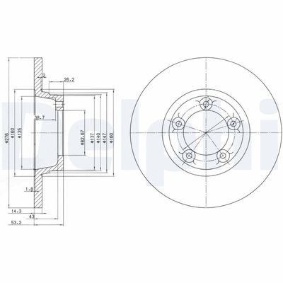 Brake Disc DELPHI BG2159