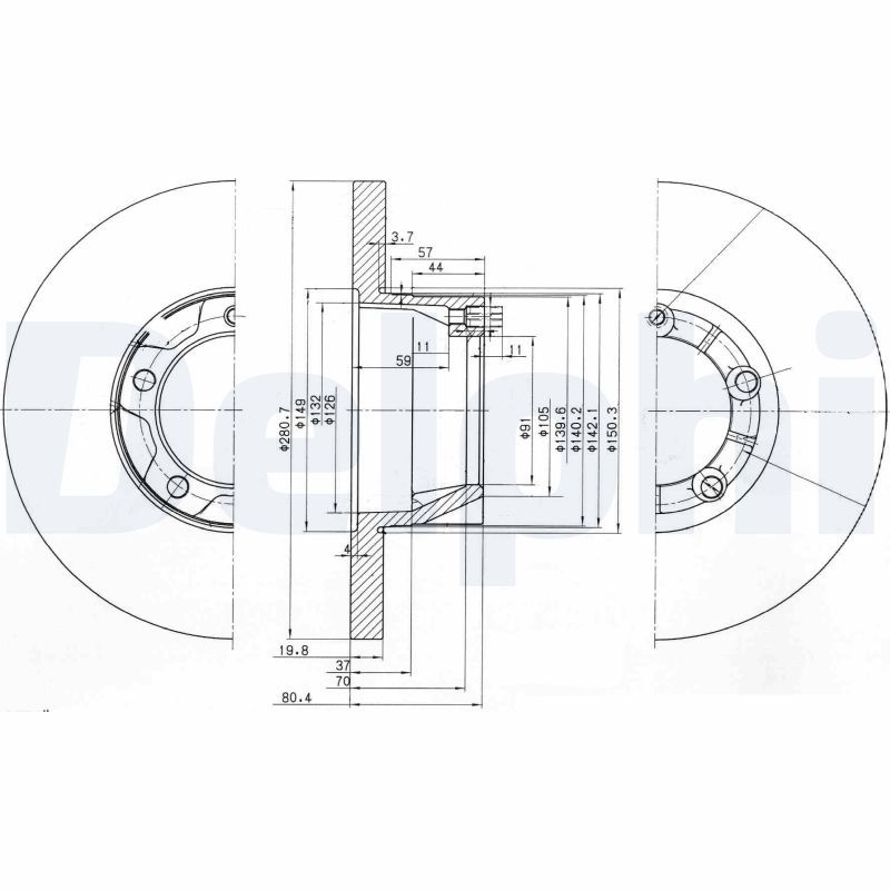 DELPHI BG2163 Brake Disc