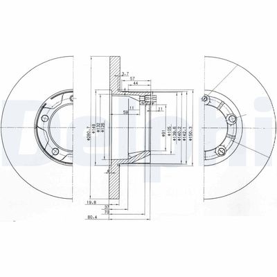Brake Disc DELPHI BG2163