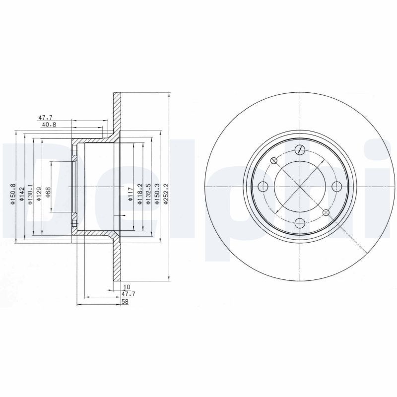 DELPHI BG2176 Brake Disc