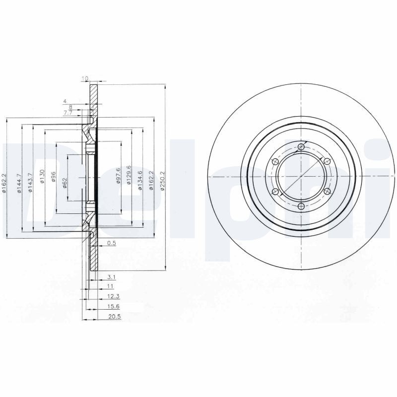 DELPHI BG2186 Brake Disc