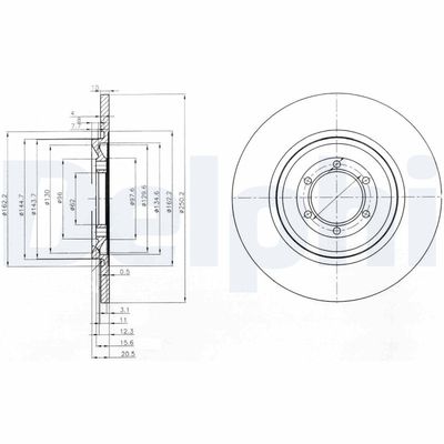 Brake Disc DELPHI BG2186