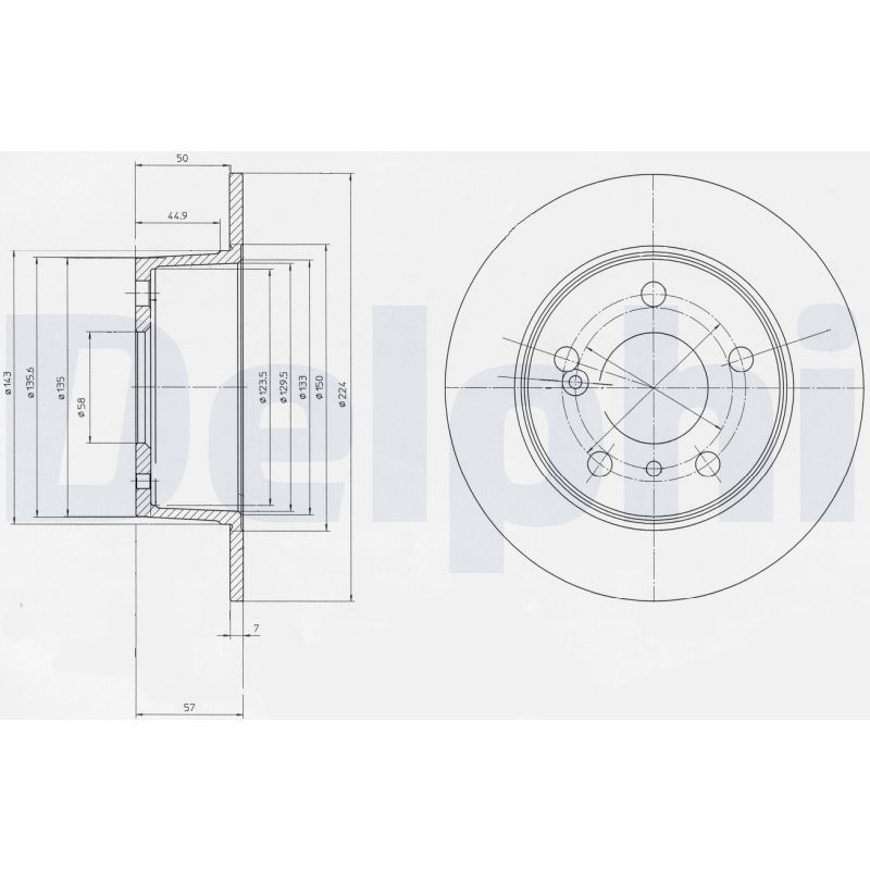 DELPHI BG2187 Brake Disc