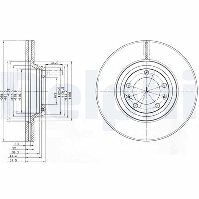 Brake Disc DELPHI BG2199